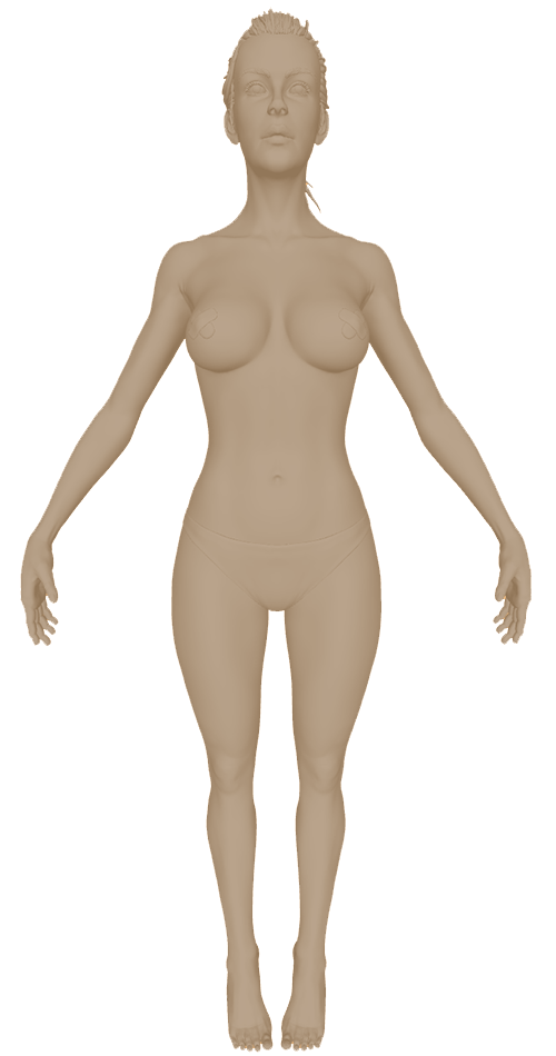 human female body front view